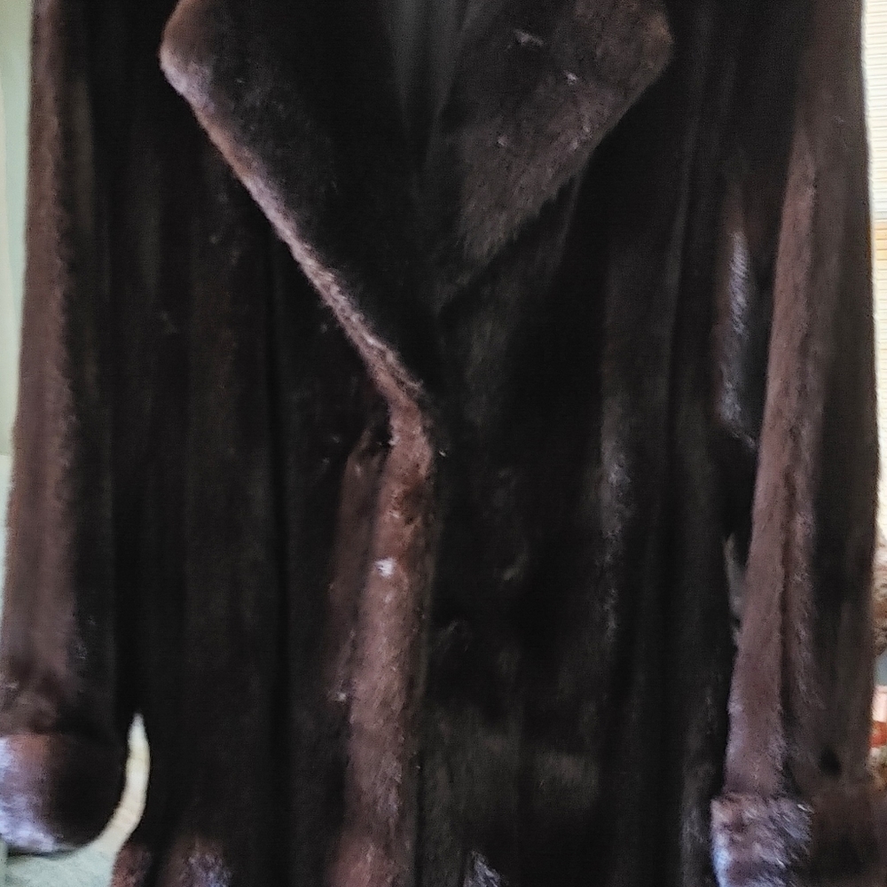 Mink coat plus size 3X  Natural Dark Mahogany/ Black Mink Stroller, gorgeous.
